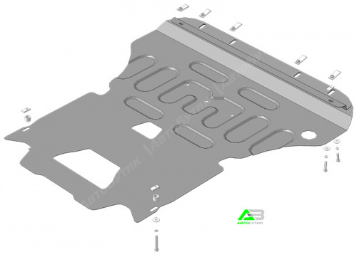 Защита картера двигателя и КПП Motodor для Audi Q5, Сталь 2 мм, арт. 70101