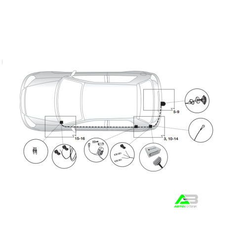 Блок согласования Renault Duster II 2020-2023 Универсальный 13pin, арт.21620520
