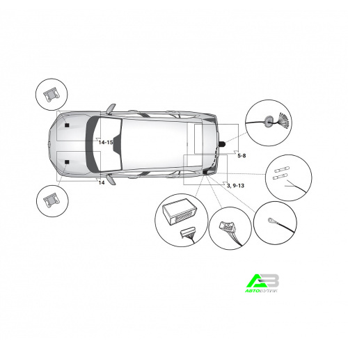 Блок согласования Toyota RAV4 V (XA50) 2018- Универсальный 13pin, арт.26500675