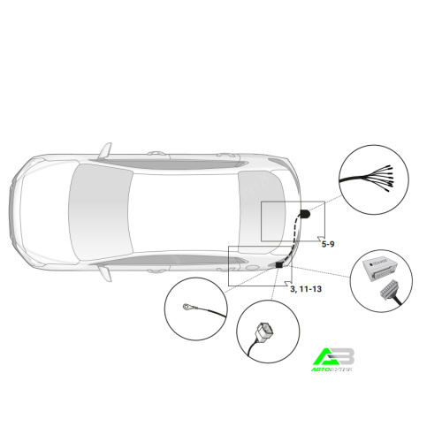 Блок согласования Hyundai Tucson IV (NX4) 2020- Универсальный 7pin с отключением парктроника, арт.12500686