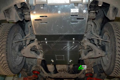 Защита картера двигателя и рулевых тяг SHERIFF для Toyota Land Cruiser Prado, Алюминий 5 мм, арт. 24.0751