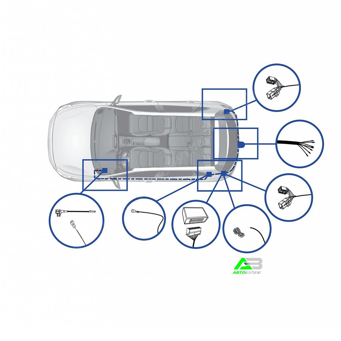 Блок согласования Toyota Fortuner II 2015-2020 , арт.TF-07