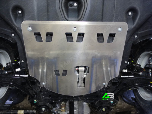 Защита картера двигателя и КПП TCC для Hyundai Tucson, Алюминий 4 мм, арт. ZKTCC00171