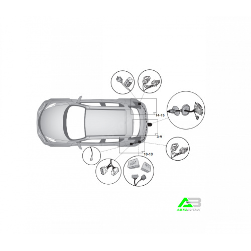 Блок согласования Nissan Juke II (F16) 2019- Универсальный 7pin без отключения парктроника, арт.12140543