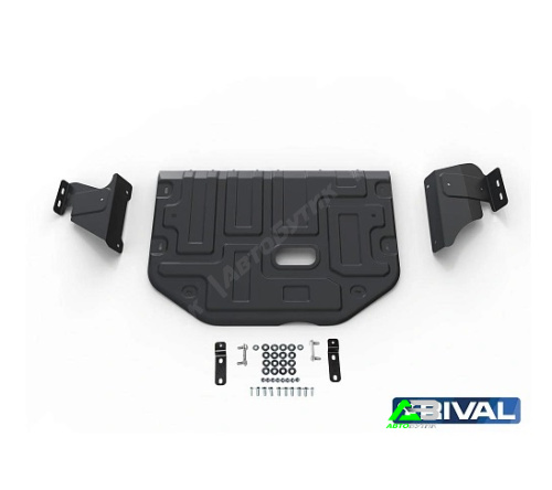 Защита картера двигателя и КПП Rival для Ford Tourneo Custom, Сталь 1,8 мм, арт. 11118671