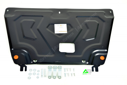 Защита картера двигателя и КПП ALFeco для Solaris HC, Сталь 1,5 мм, арт. ALF1057st