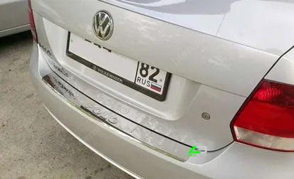 Volkswagen Polo V 2009-2015 Hакладка на бампер ЛАДЬЯ, арт. 015.58.23