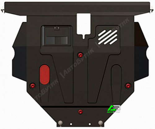 Защита картера двигателя и КПП SHERIFF для Mitsubishi Outlander, Сталь 2 мм, арт. 14.1102