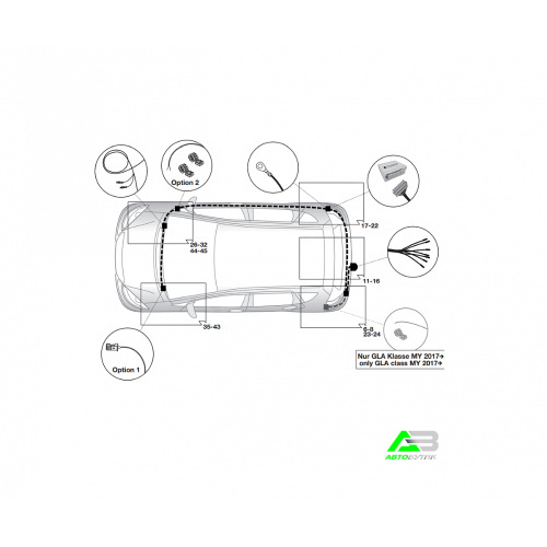 Блок согласования Mercedes-Benz CLA  I (C117, X117) 2013-2016 Универсальный 7pin с отключением парктроника, арт.12040531