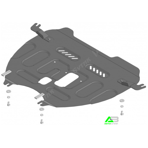 Защита картера двигателя и КПП Motodor для Honda CR-V, Сталь 2 мм, арт. 70805