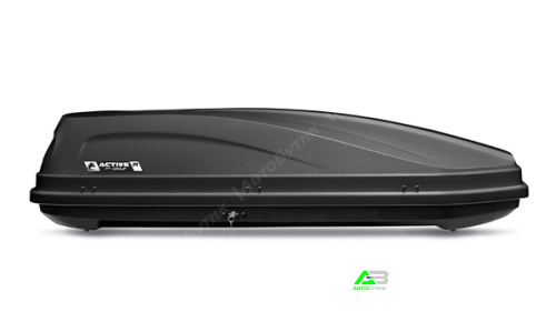 Бокс-багажник на крышу аэродинамический черный Active М Luxe двухстороннее открывание