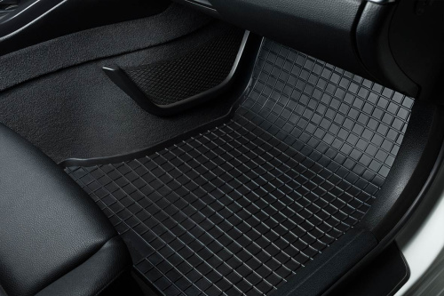 Коврики в салон Audi A1 I (8X) 2010-2015 Хэтчбэк 5 дв., резина Seintex "сетка", Черный, Арт. 85467