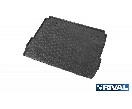 Коврик в багажник LADA XRAY 2015-2023, полиуретан Rival, Черный, с полкой, в том числе версия Cross  Арт. 16007003