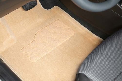 Коврики в салон Volvo XC90 II 2014-2019, 3D ткань Seintex , Бежевый, Арт. 90917