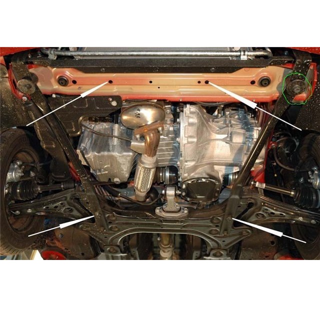 Защита картера двигателя и КПП Chevrolet Aveo I (T250) 2006-2012 FL 5 дв. V-все (малая) Арт. ALF0301st