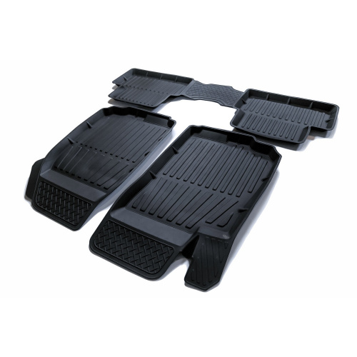 Коврики в салон Chevrolet Cobalt II 2011-2016 Седан, резина 3D SRTK Premium, Черный, Арт. PR.CH.COB.11G.02X44