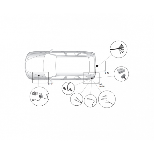 Блок согласования Mazda CX-5 I (KE) 2011-2015 Универсальный 13pin Hak-System Арт. 26120522