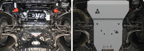 Защита картера двигателя и КПП Audi A8 III (D4) 2009-2014 Седан V-3.0; 4.0; 4.2 Арт. 333.0323.1