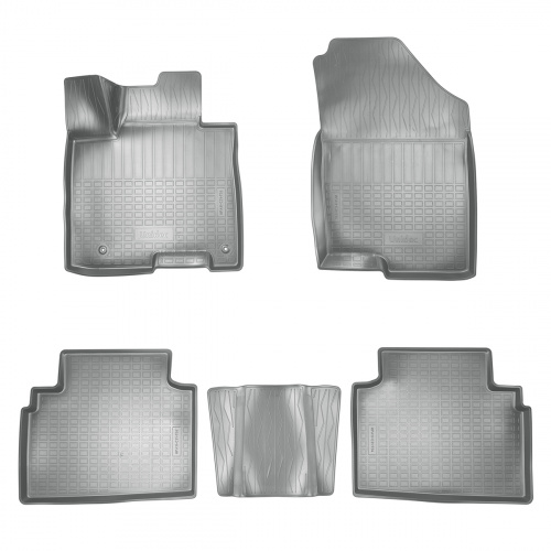 Коврики в салон Hyundai Tucson IV (NX4) 2020- Внедорожник 5 дв., полиуретан 3D Norplast, Серый, Арт. NPA11C31734G