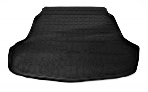 Коврик в багажник Hyundai Sonata VII (LF) 2017-2019 FL, полиуретан Norplast, Черный, версия c докаткой Арт. NPA00-T31-620