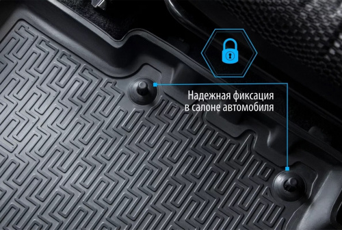 Коврики в салон Renault Arkana 2019- Внедорожник 5 дв., полиуретан Rival, Черный, Арт. 14709001