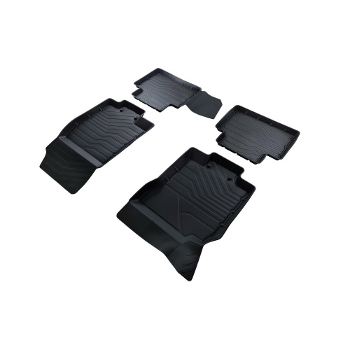 Коврики в салон Nissan X-Trail III (T32) 2013-2019, резина 3D SRTK LUX, Черный, Арт. 3D.NS.X.TR.15G.02X62
