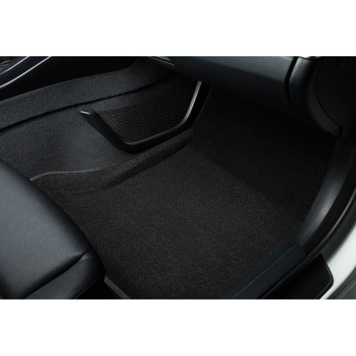 Коврики в салон Renault Logan II 2018-2023 рестайлинг Седан, 3D ткань Seintex , Черный, Арт. 97560