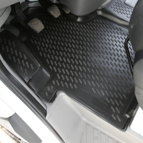 Коврики в салон Volkswagen Crafter I 2006-2016, полиуретан 3D Element, Черный, Арт. CARMRC00001
