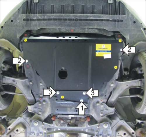 Защита картера двигателя и КПП Ford Mondeo IV 2010-2014 рестайлинг Лифтбек V-2,5 FWD Арт. 00737