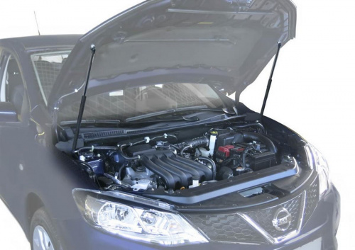 Амортизаторы капота Nissan Tiida II 2015-2018 Хэтчбэк 5 дв., Rival Арт. A.ST.4114.1