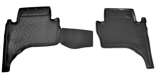 Коврики в салон Mitsubishi L200 IV 2013-2015 рестайлинг Пикап, полиуретан 3D Norplast, Черный, Арт. NPA11-C59-335