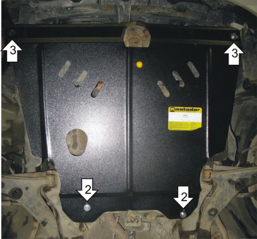 Защита картера двигателя и КПП Toyota Sprinter Carib III 1995-2002 Универсал V-1,6, 1,8 FWD Арт. 02510