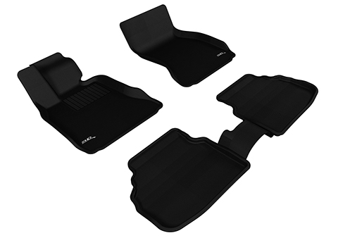 Коврики в салон BMW 7 серия V (F01) 2012-2015 рестайлинг Седан, 3D ткань Sotra Lux, Черный, Арт. ST 74-00513