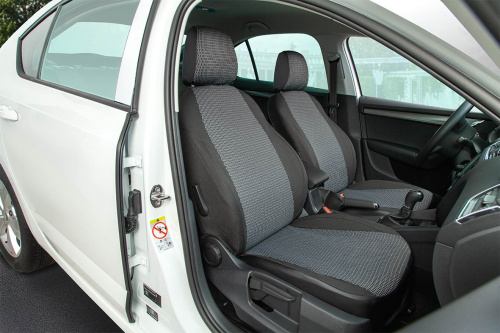 Volkswagen Caddy 2004-2015 (5 мест) чёрный+серый Жаккард, арт. 88727