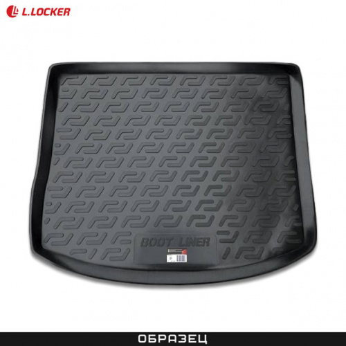 Коврик в багажник Hyundai Solaris II 2017-2020, пластик, L.Locker, Черный, Арт. 0103010900