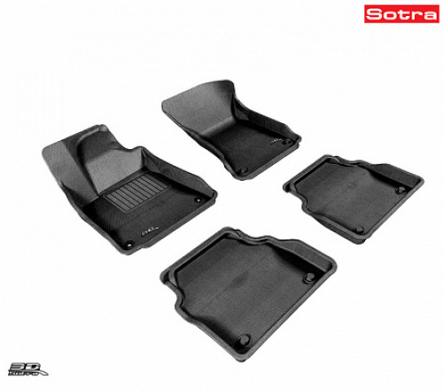 Коврики в салон Audi A8 IV (D5) 2017-2023, 3D ткань Sotra Lux, Черный, Long версия Арт. ST 74-00682