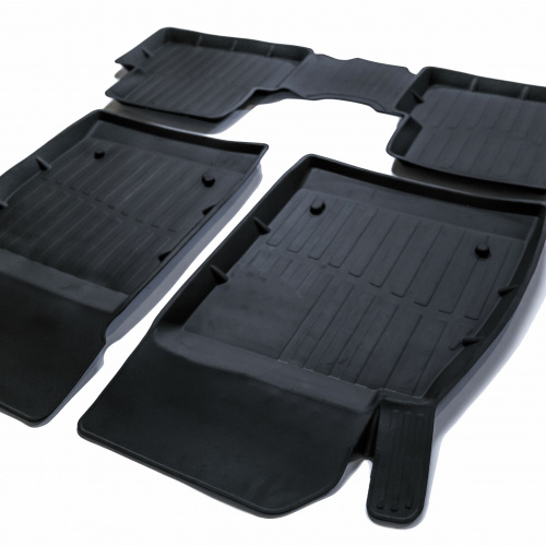 Коврики в салон Chevrolet Cruze I 2008-2012 Седан, резина 3D SRTK Premium, Черный, Арт. PR.CH.CRU.09G.02X19