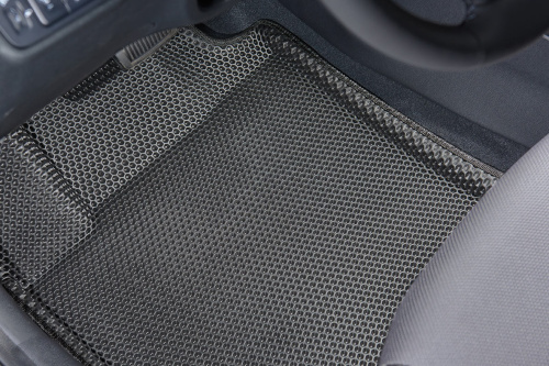 Коврики в салон Volkswagen Tiguan II 2016-2020, 3D EVA Seintex "сота", Черный, Арт. 95178