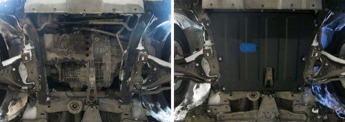 Защита картера двигателя и КПП Renault Kaptur I 2016-2020 Внедорожник 5 дв. V - 1.6; 2.0 Арт. 111.04722.1