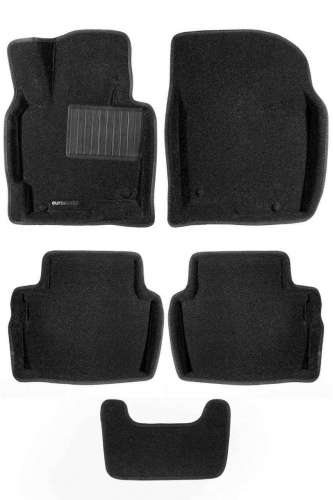 Коврики в салон Mazda CX-5 I (KE) 2011-2015, 3D ткань Euromat Business, Черный, Арт. EMC3D003407