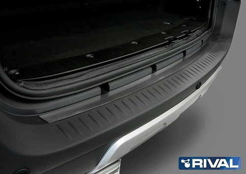 Накладка на задний бампер RIVAL (1 шт.) Lada Largus 2012-