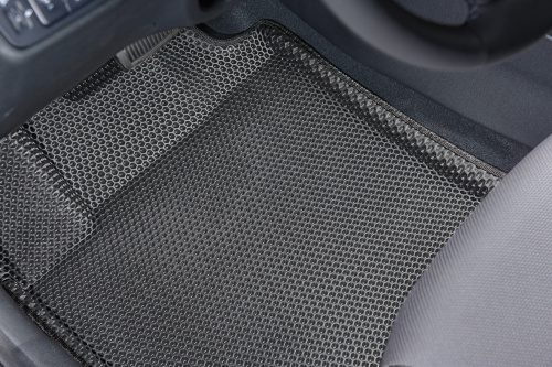 Коврики в салон Audi Q7 II (4M) 2015-2019, 3D EVA Seintex "сота", Черный, Арт. 98841