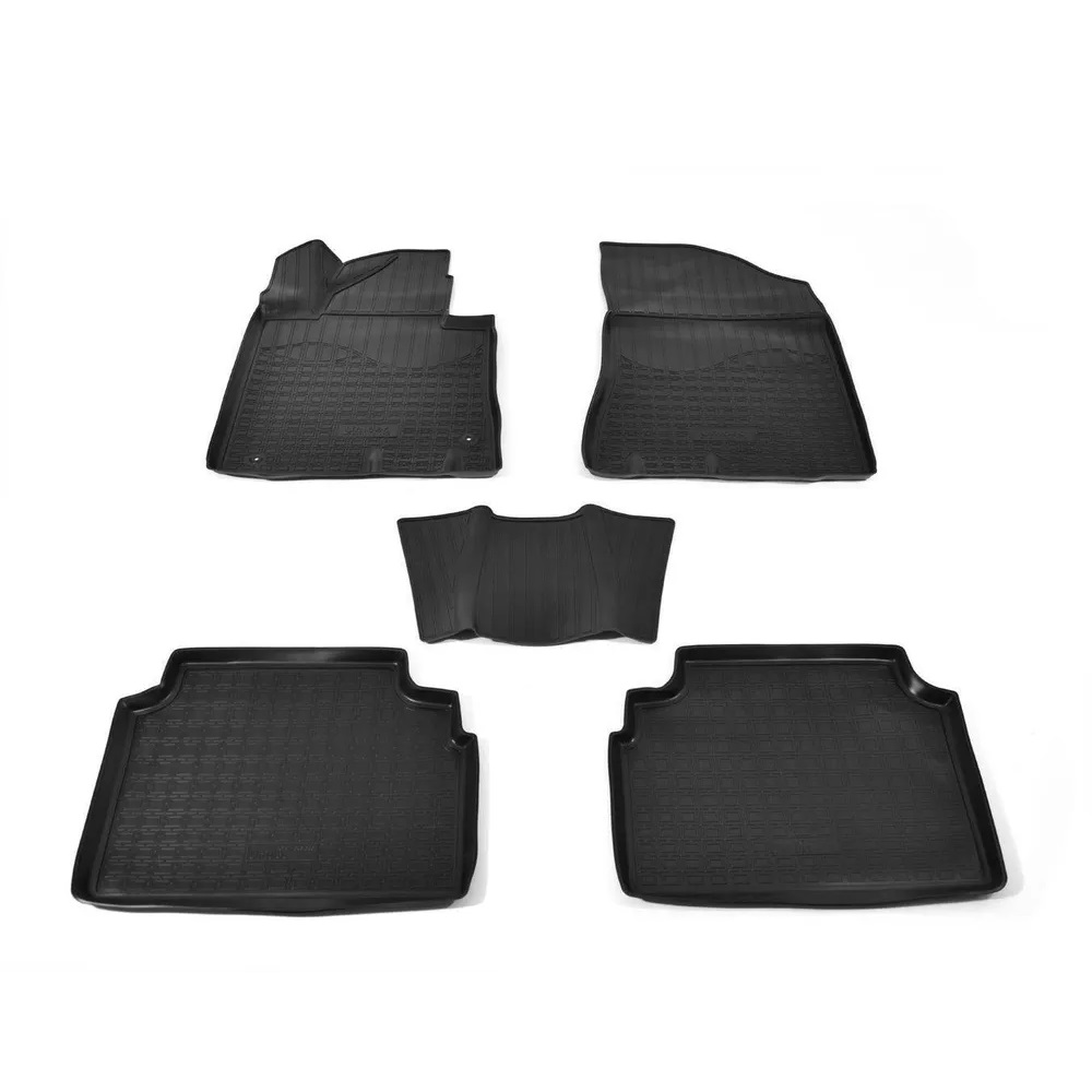 Коврики в салон Hyundai Sonata VIII (DN8) 2019-, полиуретан 3D Norplast, Черный, Арт. NPA11-C43-268