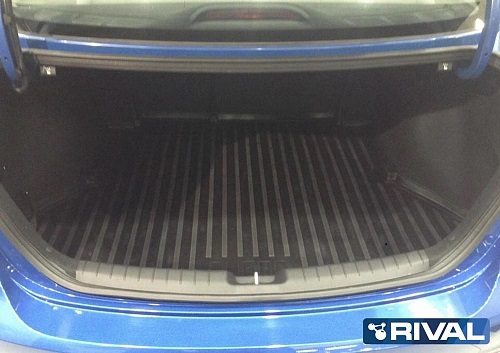 Коврик в багажник Hyundai Elantra VI (AD) 2015-2019, полиуретан Rival, Черный, Арт. 12301002