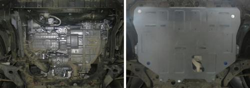 Защита картера двигателя и КПП Ford Kuga II 2011-2017 Внедорожник 5 дв. V - 1.6; 2.5 Арт. 333.1860.1