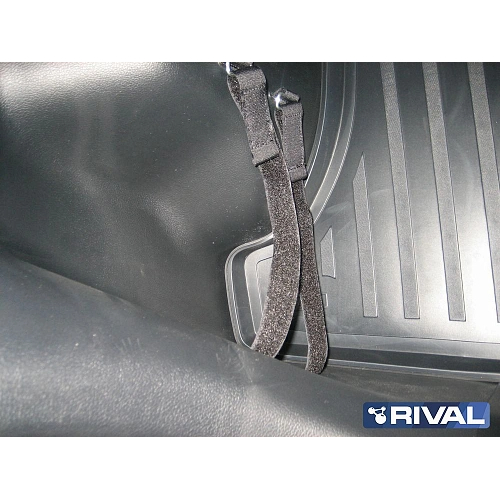 Коврик в багажник Kia Rio III 2011-2015 Хэтчбэк 5 дв., полиуретан Rival, Черный, Арт. 12803008