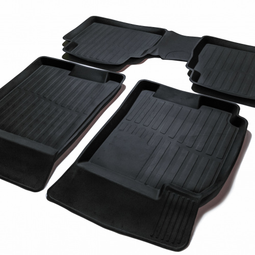 Коврики в салон Chevrolet Lacetti 2004-2013 Седан, резина 3D SRTK Premium, Черный, Арт. PR.CH.LAC.04G.02X33