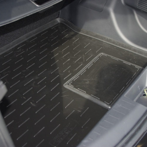 Ковер багажника Lifan X50 I 2015-2022 Хэтчбэк 5 дв., полиуретан Aileron, Чёрный, Арт. 73018