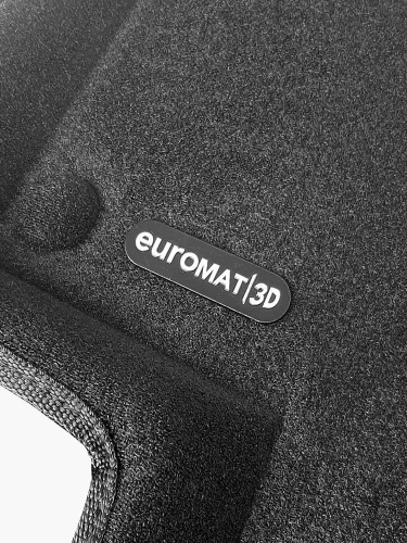 Коврики в салон Renault Duster II 2020-2023, 3D ткань Euromat LUX, Черный, Арт. EM3D004212