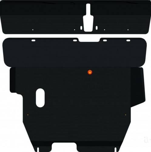 Защита картера двигателя и КПП Hafei Simbo 2006-2008 Хэтчбэк 5 дв. V-1,3  (2 части) Арт. ALF1429st